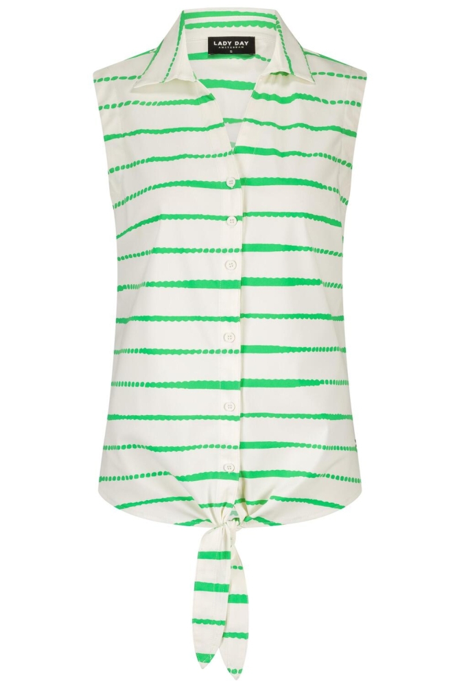 BIBI BLOUSE L21 507 2572 PAINTED STRIPE APPLE